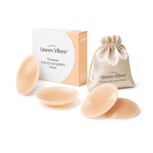 Couvre-seins sans couture QueenVibes cache-tétons collants silicone réutilisables