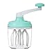 Whiie891203 Batidor De Crema De Manos con Clara De Huevo, Batidor De Huevo De Crema Plástica Manual De 1200 Ml Manivela De Mano Batidora Rápida Herramienta para Hornear De Cocina Verde