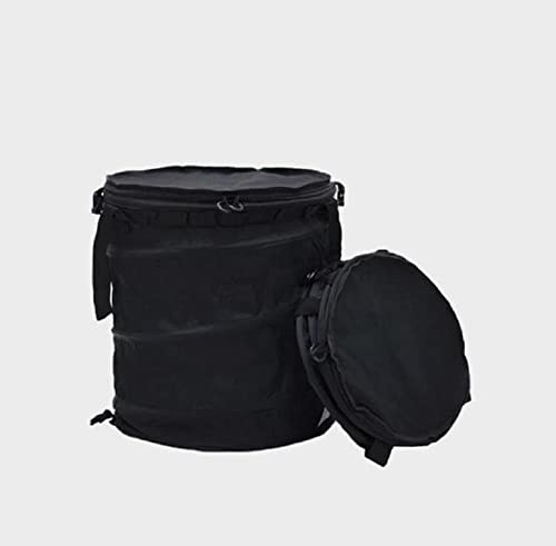 SISBRLR アウトドア キャンプ用 ゴミ箱 トラッシュボックス キャンプ ゴミ箱 ポップアップ ダストボックス キャンプ コンテナボックス 折りたたみ ゴミ箱 コンパクト ポップアップバッグ 大容量 多機能 (M, ブラック)