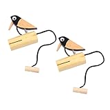 Toyvian Instrumento Musical Didáctico de Madera para Niños, 2 Piezas Forma de Pájaro Carpintero, Fácil de Usar y Adecuado para Educación Infantil Musical