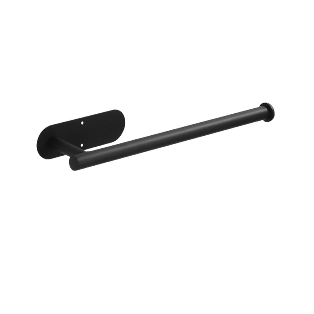 Portarotolo adesivo per carta igienica, supporto da parete in acciaio inox, portarotolo da cucina, dispenser per tovaglioli, supporto assorbente per fazzoletti, allungabile nero