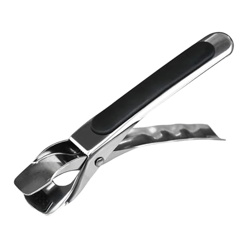 FACAIIO Pinza a clip per pentole e padelle da cucina, in acciaio inox, con impugnatura in silicone, antiscivolo, anti-caldo, per friggitrice ad aria, forno a microonde, forno, 17 x 3 cm