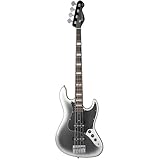 Mooer MBJ412 Electric Bass Guitar - Guitarra para bajo eléctrico, color plateado oscuro