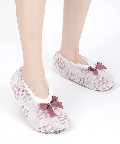 Image of Keyela Women Cozy Warm Slipper Socks, Non Slip Gripper Indoor House Socks | Soft warm cozy fabric, gripper anti-slip bottom for bedroom, lounge and all indoor daily use
