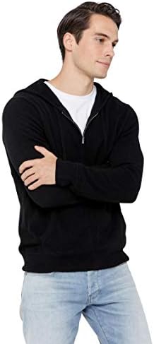 State Cashmere Men’s Full Zip Up Hoodie 100% Pure Cashmere Long S...