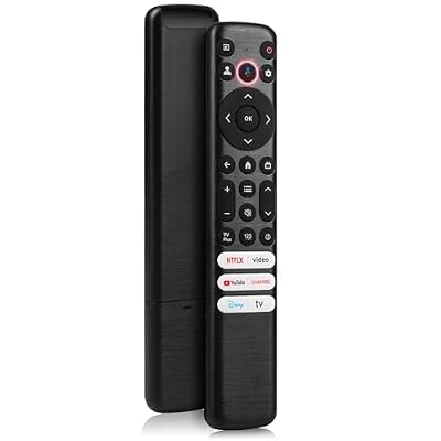 Replacement for TCL Google TV Remote Control, Compatible with TCL QM8/QM7/S5/S4/S3/Q7/Q6/Q5 4K UHD HDR LED QLED QD-Mini LED Full-HD Smart TVs,with 6 Shortcut Buttons & Voice Control & Bluetooth