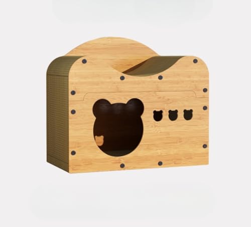 Tuyiutm 猫砂 猫ひっかきボード ワンピースセット 木製 縦型 ソファー 木製 猫ハウス ダンボール 猫ハウス スタッキング 猫ハウス 四季 猫ひっかき おもちゃ ペット用品 (A51*47*45CM)