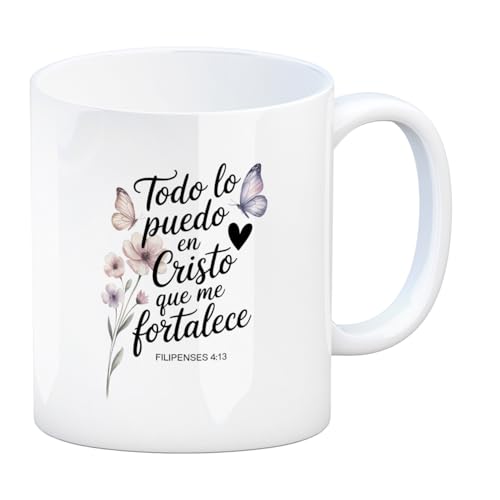 speecheese Tudo o que posso em Cristo caneca - inspiradora para um novo começo
