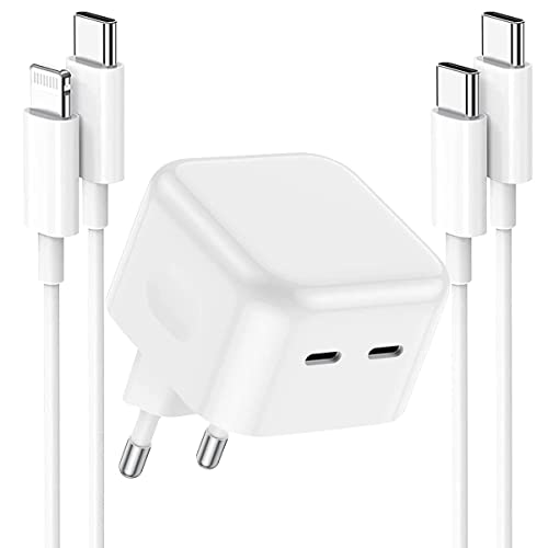 Image of Original 35w PD Dual Port Fast Charger Multiple Protection BIS Certified Charger USB C Adapter for iPhone 16 /15 /15 Plus /15 Pro /15 Pro Max, 14 /13 /12 /11 Series & All Android & iOS Devices (35W Adapter)