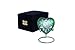 Angel Forever Heart Keepsake Urn with Stand with Premium Box, Honor Your Loved One with Mini Urn Heart Shaped, Heart Cremation Urn, Green Matt Rose