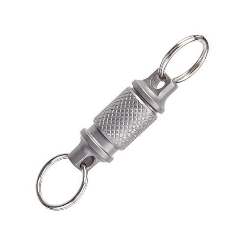 Moioee Titanium Alloy Key Chain, Detachable Quick Release Key Ring, Heavy Duty Car Keychain Holder Clip, 360 Degree Rotation Buckle Pull Apart Auto Pendant Keyring Universal for Men Women