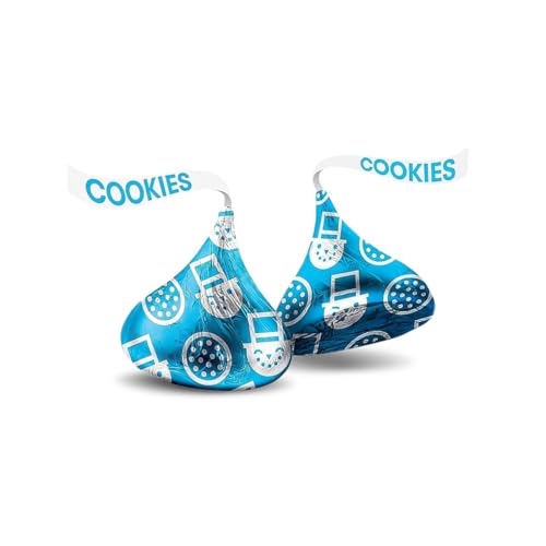 Kisses Cookies & Cream 60 count, White MILK Chocolate and Cookies Candy, kisses