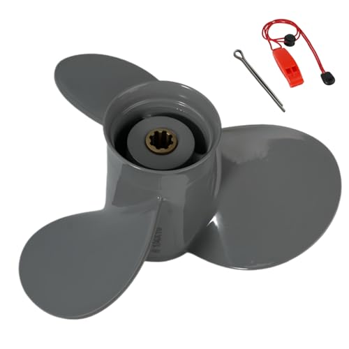 QIKIRUO Boat Propeller 9 1/4x8,9 1/4x10 for Honda Outboard Motor 9.9/15/20HP Aluminum Propeller 8 Tooth,OEM NO:58130-ZV4-008AH（9 1/4x8）