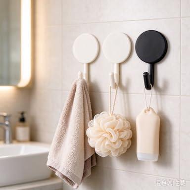 10 Pcs Round Non Slip Stable Metal Wreath Hangers for Front Door Fridge (White) - image 4