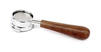 Bodenloser Siebträger für ASCASO 58mm-Espressomaschinen - Walnuss-Griff, 21g Sieb - 3 Tassen – Ansicht 4