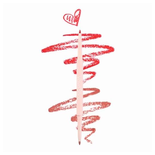 VavaSans Lápis mecânico com delineador labial fosco, ultra misturável, vermelho rubi e rosa, duas cores, retrátil, lipliner, pigmentado, suave, cremoso, texturizado, à prova d'água, à prova de manchas