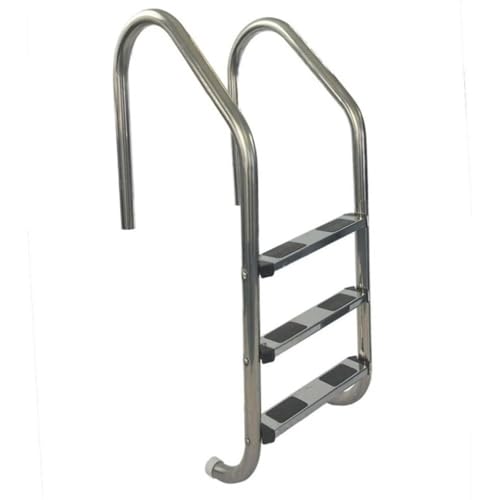 Escalera de acero inoxidable para piscina, 250 lbs, 3 peldaños miniatura 1