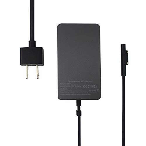 Surface Pro Charger 44W 15V 2.58A Power Supply Compatible Microsoft Surface Pro X Pro 7/6/5/4/3 Charger Microsoft 1800 Surface Laptop 3 2 1 Surface Go & Surface Book with Wall Plug and Travel Case
