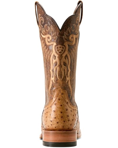 ARIAT Men's Exotic Full Quill Ostrich Rio Western Boot Broad Square Toe - 10053580 12 EE US Brown3