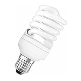 6.000 horas Osram - Bombilla bajo consumo mini espiral, 23W=107 E27, luz cálida