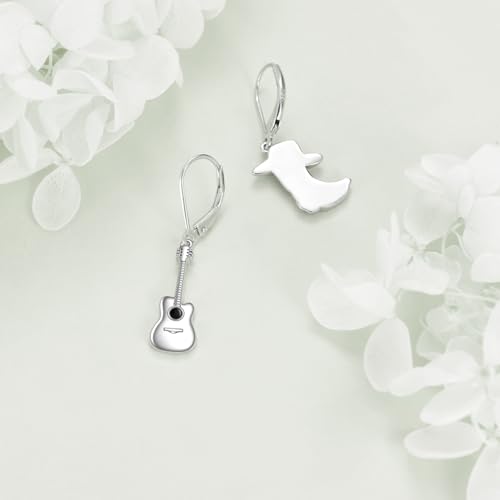 TIGER RIDER Cowboy Earrings 925 Sterling Silver Cowboy Boots Hat Guitar Dangle Earrings Jewelry for Women men3