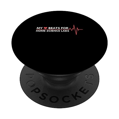 My Heart Beats For Home science labs Family Past Time PopSockets Swappable PopGrip, Black