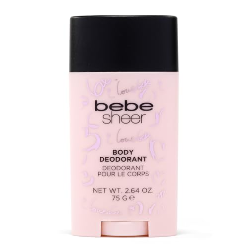 bebe Sheer Deodorant Stick - Aluminum Free Deodorant for Women - Fruity Floral and Citrus Scent - Smooth Glide - Long-Lasting 24H Freshness - 2.64 oz