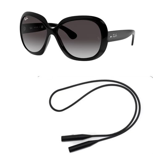 Ray-Ban RB4098 Sunglasses Bundle: RB 4098 JACKIE OHH II 601/8G Jackie Ohh Ii Black Light Grey and Universal Anti-slip Silicone Leash2