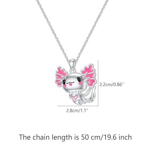 Image of Axolotl Gifts for Axolotl Lovers Birthday Gift Axolotl Necklace Bracelet Kawaii Jewelry for Who Loved Axolotl Easter Basket Stuffers