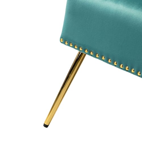 Image of Lakdi The Furniture Co Modern Velvet Lounge Chair for Home & Living Room with Solid Wood Frame & Golden Metal Legs | Upholstered Accent Chair | 5 Years Warranty | Free Assembly
