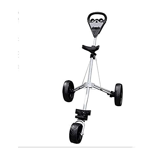 Golftrolley Golfduwkarren Golfkar met 3 wielen, lichtgewicht opvouwbare golfkar, met verstelbare duwbeugel, voetrem… - Afbeelding 6