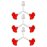 Design floral attrayant : la forme de fleur rouge vif de ces tubes d'alimentation pour colibris est spécialement conçue pour attirer les colibris, améliorant votre espace extérieur tout en offrant une délicieuse solution d'alimentation pour ces belles créatures.