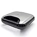 MPM MOP-19M Sandwich Panini Maker Elettrico per 2 Sandwichs, 4 a Forma di Triangolo, Piastre Antiaderenti, Temperatura Automatica, Compatto, Finitura, 750W, 0 Decibel, Acciaio Inox. / Nero