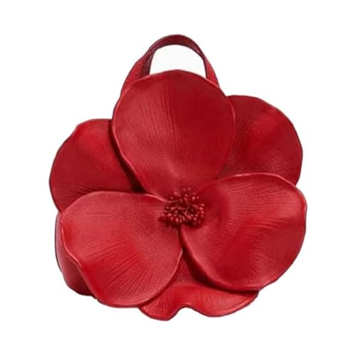 BBTISG Bolso de Mano Floral para Mujer, Bolso de Mano Creativo para Mujer Bolso de Mano Floral para Fiesta, Boda, Novia (Rojo)