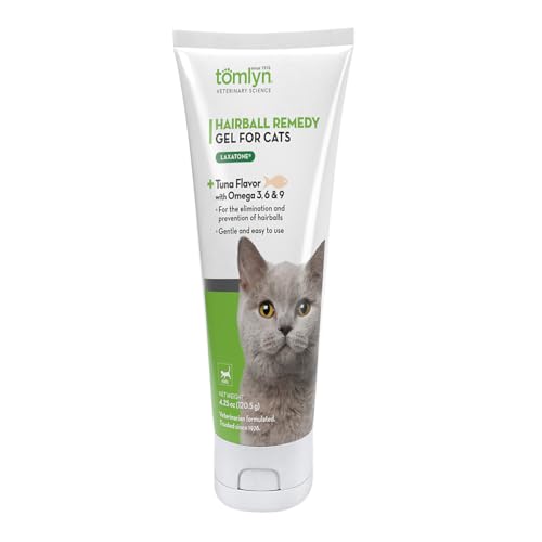 Tomlyn Laxatone Tuna-Flavored Hairball Remedy Gel for Cats and Kittens, 4.25oz