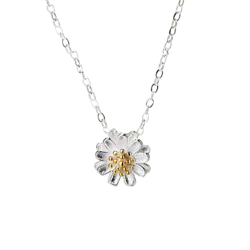 Collier marguerite et chrysanthème fleur de soleil style frais