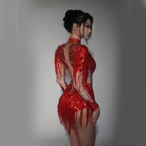 Body professionnel à franges en polyester de haute qualité pour spectacles de danse - 6
