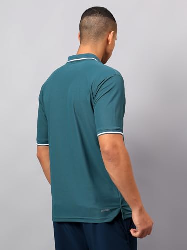 Image of Vector X Adults Mens Sports Wear Polyester Half Sleeves All Day Wear tee Shirt Polo T Shirt Detailing with Contrast Color Tipping on Sleeves & Collar for Casual Wear Regular Fit Tshirts