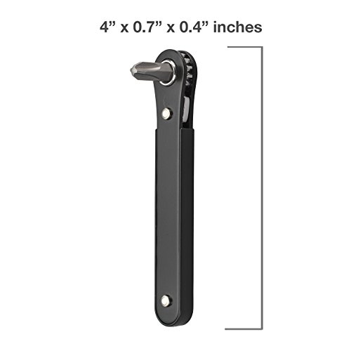 Image of NEIKO 03044A 1 /4-Inch Drive Mini Ratchet Screwdriver Set, 8 Pc, Cr-V Steel, Tight Reach, 90 Degree Screwdriver, Low Profile, Close Quarter, Right Angle Offset, Short Phillips, Slotted, Torx Star