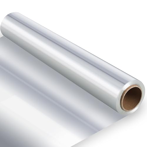 AussValle Clear Cellophane Wrap Roll Transparent Wrapping Paper 40cm x 30m Florist Packing Roll 2.5 Mil Thickness for Gifts Flowers Bouquet Hamper Basket Christmas Birthday Valentines Day Craft