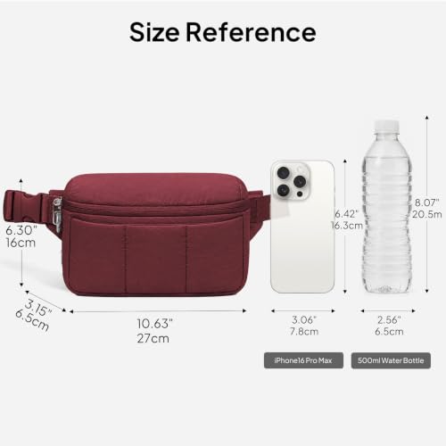 Image of TOPEAST Waist Pack 3.5L Fanny Packs with Water Bottle Holder