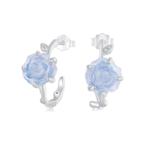 Boucles d'oreilles argent 925 rose tournesol au quotidien