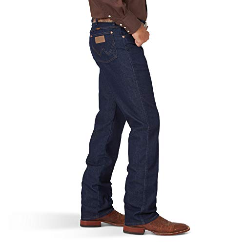 Wrangler Mens Cowboy Cut Active Flex Slim Fit Jeans, Prewash, 36W x 30L US