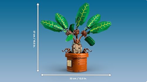 Harry Potter Mandragola, Personaggio Giocattolo con Vaso da Costruire, Creatura Magica con Arti e Bocca Mobili, Giochi per Bambini e Bambine da 10 Anni, Idea Regalo Decorativa da Collezione 76433 - Lego - Immagine 9