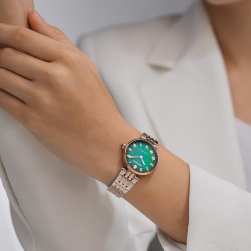 Image of SANDOZ Orangerie Premium Swiss Made Quartz Green MOP Dial Watch for Women - SZWLG0001704
