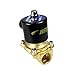 HFS(R) Electric Solenoid Valve Copper Normally Closed for Water Air Gas (110V AC 1/2IN NPT)