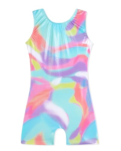 Image of HOZIY Gymnastics Leotards for Girls Unicorn Aurora Rainbow Mermaid Dinosaur Cupcake Sparkle Biketard Toddlers Kids Children
