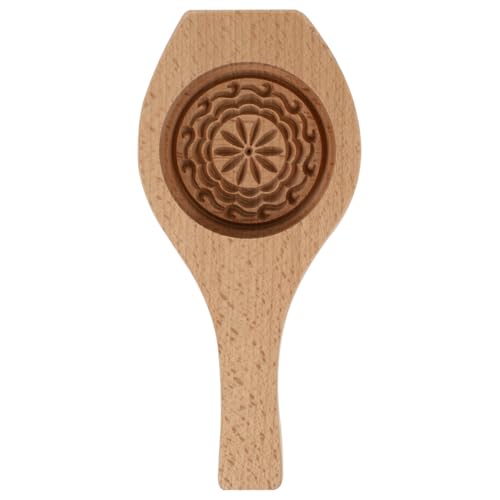 VANZACK Mondkuchenform Aus Holz 8.66 X 3.94 X 0.91 in Mit Blütenmuster Für Mondkuchen Und Arabisches Gebäck Für Hausbacken Festliche Anlässe Und Als Geschenk