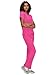 floralhue Scrubs for Women, V-Neck Scrubs Top & Cargo Pants with 12 Pockets, Yoga Waistband, 4 Way Stretch, Hot Pink, XS