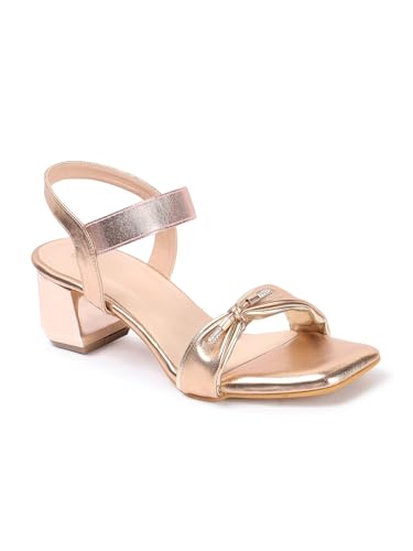Image of Carlton London Women Stylish Fashion Embellished Sandals for Outdoor, Party, Wedding and Holidays with Block Heels